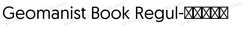 Geomanist Book Regul字体转换